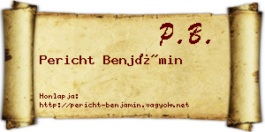 Pericht Benjámin névjegykártya