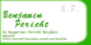 benjamin pericht business card